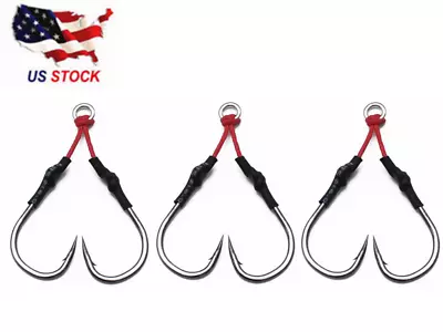 6x5/06/07/08/09/0 Assist Hooks Black Nickel Vertical Knife Butterfly 3Pairs • $4.99