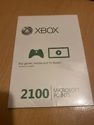 Xbox LIVE 2100 Microsoft Points (Xbox 360) Factory Sealed • £16.99