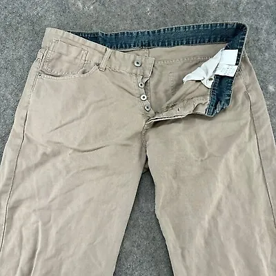 G Star Pants Mens 36x34 Beige Linen Cotton Blend Straight Leg RAW Chino Preppy • $23.97