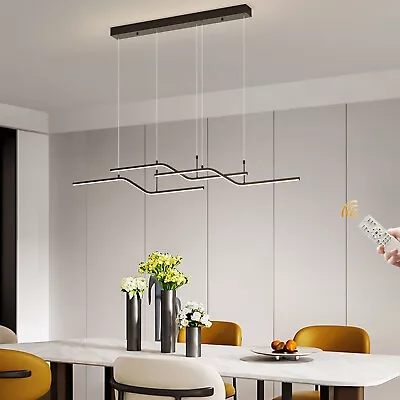 Modern Hanging Pendant Light Dimmable 3-Lights LED Chandelier For Kitchen Island • £54.69