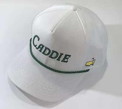 Masters Golf Caddie Hat White Snapback With Rope 2024 Masters Pga New • $84.95