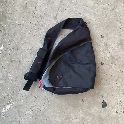 Vintage Y2K Nike Single Strap Backpack Black Crossbody Sling Bag Backpack • $60