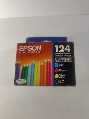 Epson 124 Black & Colors Ink Cartridge - T124120BCS Expired • $15