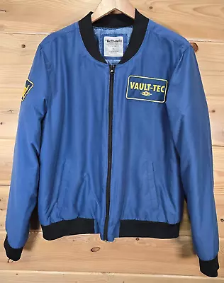 Fallout Video Game Promo Jacket Men Size XL Vault-Tec Bethesda Blue Puffer • $99.99