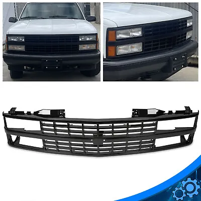 Glossy Black Painted Front Grille For 1988-93 Chevrolet C1500 K1500 89 90 91 92 • $82