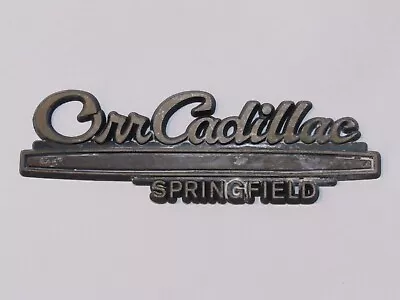 Vintage Orr Cadillac Springfield Massachusetts Plastic Dealer Badge Emblem Tag • $22