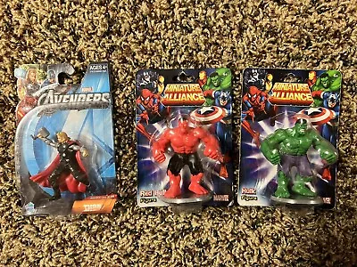 Marvel Miniature Alliance  Red Hulk  Green Hulk And Thor Set • $24.95