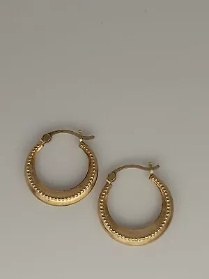 9ct Yellow Gold Creole Hoop Earrings • £39.99