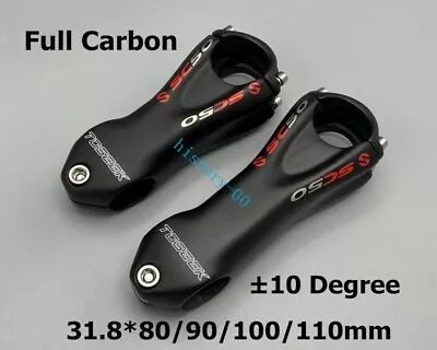 Full Carbon MTB Road Bike Handlebar Bicycle Bar Stem ±10° 31.8*80/90/100/110mm • $23.99