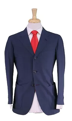 Franco Prinzivalli Sartoriale Japan Navy Blue Patch Pocket Cotton Suit 36S • $79