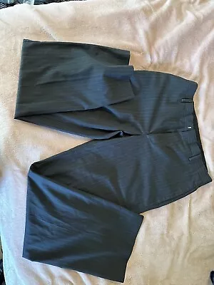 Merona Men’s Dress Slacks 32/32 Black W/ Silver Pin Stripes • $6