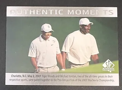 Michael Jordan & Tiger Woods 2013 Upper Deck Golf SP Authentic Moments #69 • $70