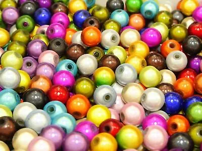 500 Mixed Color 3D Illusion Acrylic Miracle Beads 8mm Spacer • £12.77