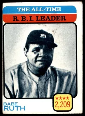 1973 Topps #474 Babe Ruth VG-EX New York Yankees • $10.99