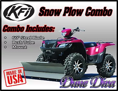 KFI 60  Snow Plow Blade Mount Combo Kit: Yamaha Grizzly 550 660 700 Kodiak 700 • $717.85