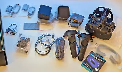 HTC Vive VR Virtual Reality Headset System W/ Controllers Base Stations +extras • $187.50