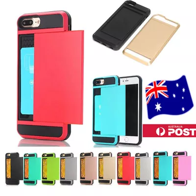 IPhone 5/5s/6/6+/7+ Case HEAVY DUTY Shockproof Card Holder • $4.99