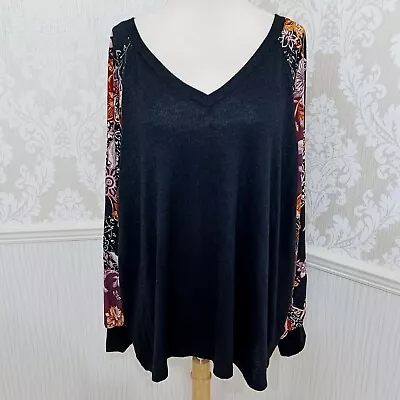 NWT Maurices Floral Long Sleeve Mixer Tee Top Plus Size 2X • $17.99