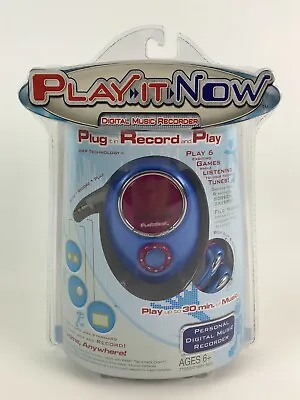 Tigers Electronics 2004 PLAY IT NOW Music Player Digital Recorded - NEW/SEALED • $39.99