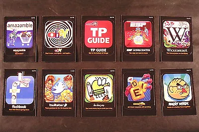 2012 Topps Wacky Packages ANS9 Series 9 AWFUL APPS SET Of 10 Stickers Nm+ • $9.29