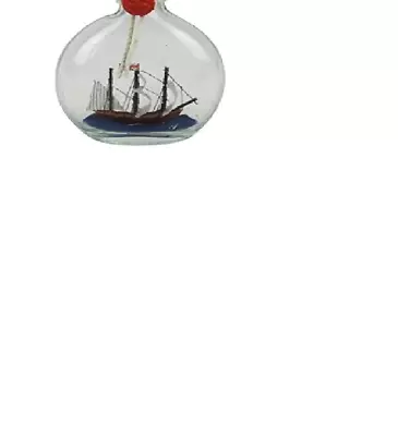 Handcrafted Nautical Decor Mayflower Model Ship In A Glass Bottle 4  Multicolor • $24.21