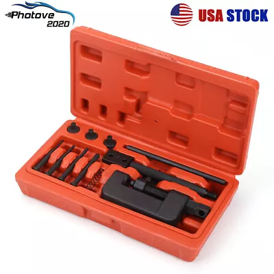 13pcs Chain Breaker Riveting Tool Cutter OHV Cam Drive Motorcycle Link Seperator • $18.99