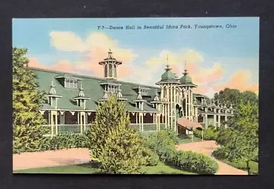 Dance Hall In Idora  Park Youngstown Ohio Linen Postcard Collectible  • $21.20