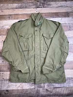 VTG US Army Men S Field Jacket Liner Vietnam War Era Og 107 Sateen Green M65 70s • $50.99