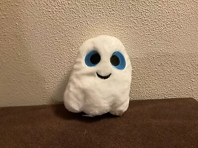 Morrisons Pac-Man Ghost White Blue Eyes Happy Stuffed Animal Plush • $5.99