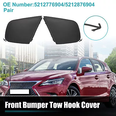 1 Pair Front Left Right Bumper Tow Hook Cover For Lexus CT200h No.5212776904 • $14.79