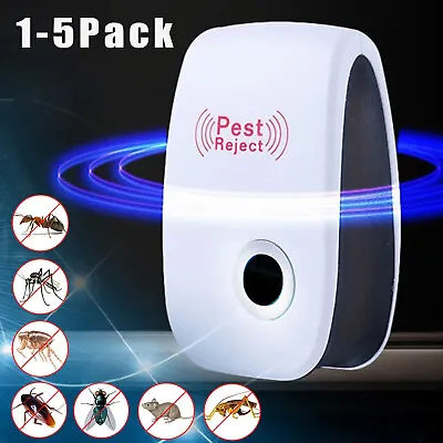 Ultrasonic Pest Repeller Indoor Anti Mosquito Insect Killer Electronic Repellent • £6.99