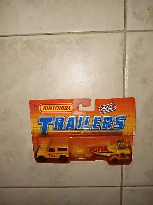 Vintage Matchbox Trailers 2 Pack Land Rover Race Boat MOC • $14.95