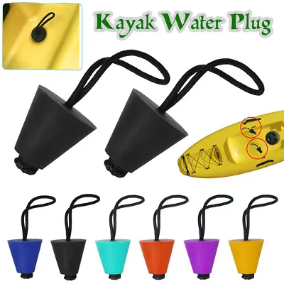 4/8x Universal Kayak Scupper Plug Kit Canoe Drain Holes Stopper Bung Accessories • $14.22