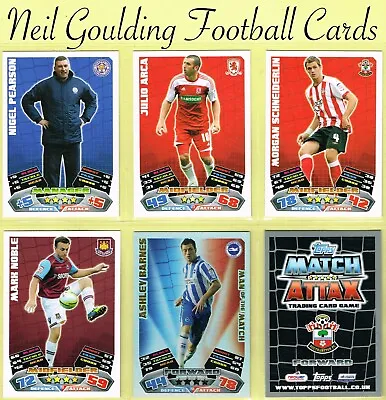 Topps MATCH ATTAX 2011-12 ☆ Championship ☆ Football Cards #155 To #292 • £0.99