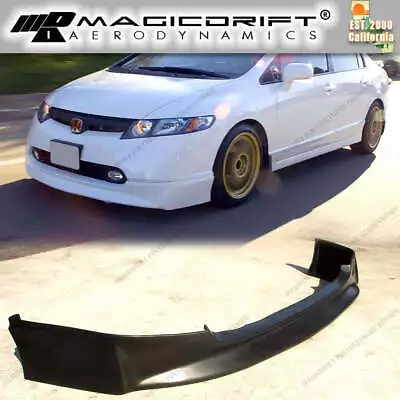 For 06-08 Honda Civic 4DR Sedan Only - Mugen Style Front Bumper Lip Body Kit • $109.99