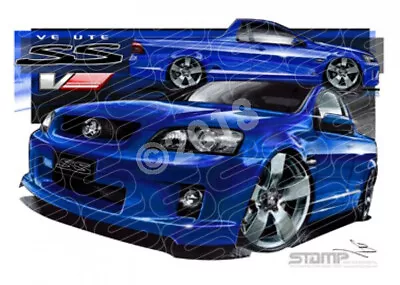 Holden Ve Ssv Ute Voodoo Blue A3 Framed Print (hc175v) • $99