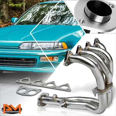 For 92-93 Acura Integra 1.8 RS/LS/GS B16/18 Stainless Steel 4-2-1 Exhaust Header • $78.89