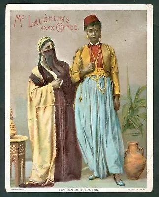 1893 EGYPTIAN Mother & SON McLaughlin COFFEE Card K54 ARAB Scenes SERIES • $24.99