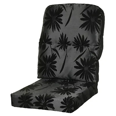 Replacement Conservatory Cane Furniture Chair Round Top Cushions Manhattan Black • £49.99