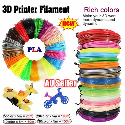 PLA 3D Pen Printer Filament Refills 1.75mm Printing Drawing Accessories 50/100M • $17.48