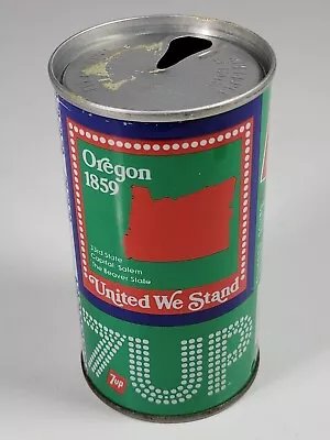 Vintage 7Up Soda Pop Can Straight Steel United We Stand States Oregon 1976 • $10.10