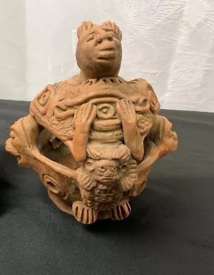 Pre Columbian Effigy Mayan Small Figural Clay Vessel Pottery • $250