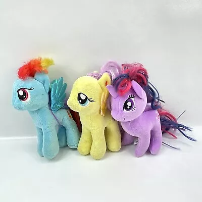 My Little Pony Rainbow Dash Ty & Hasbro Fluttershy Twilight Sparkle Plush Set 3 • $15.99