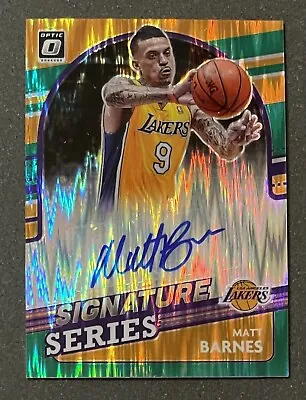 2021-22 Panini Optic NBA Signature Series Matt Barnes Auto Lakers Green Shock • $24.99