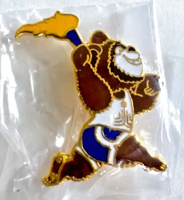 1980 Moscow Olympics Misha Pin In Original Package! Torch Runner Bear Mascot NOS • $8.75