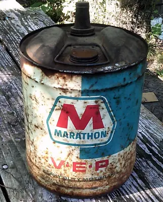 Vintage Marathon V.E.P. Collectible Gas Can  5 Galloon Tank • $29.99