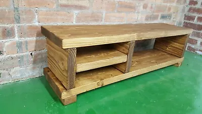 TV Stand/TV Unit/Solid Rustic Handmade TV Stand/Entertainment Stand/TV Cabinet  • £109