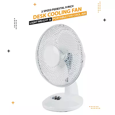 PORTABLE DESK FANS COOLING 9 Inch DESK FANS OSCILLATING 2 SPEED FAN HOME OFFICE • £414.75