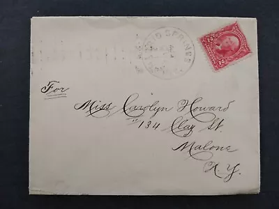 New York: Madrid Springs 1903 #301 Cover DPO Saint Lawrence Co To Malone • $20