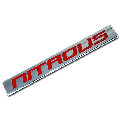 Chrome/red Metal Nitrous Nos Engine Race Motor Swap Badge For Trunk Hood Door • $5